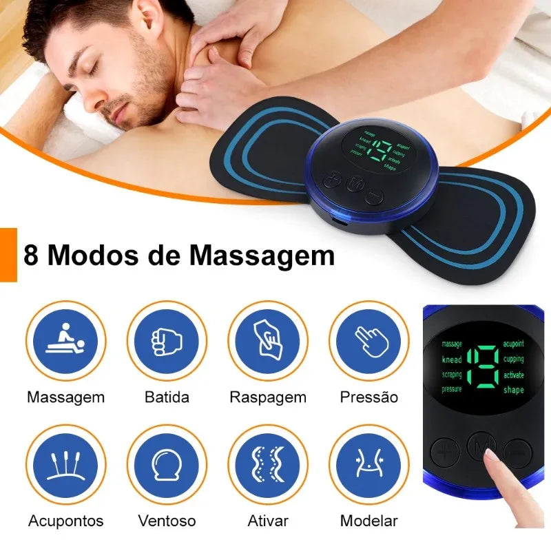 Mini Massageador Estimulador Muscular Portátil